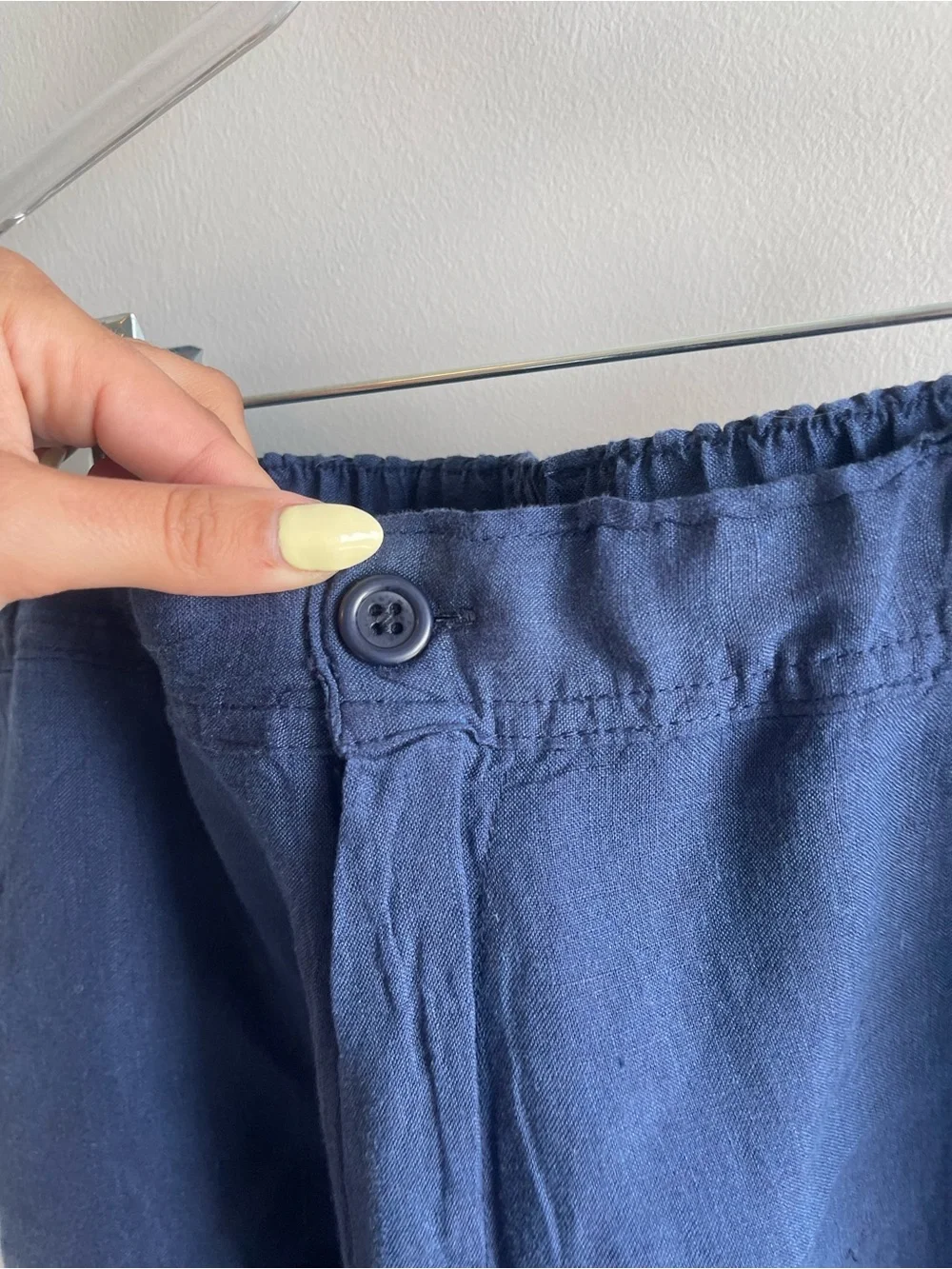 Puro Lino Men's Navy Linen Casual Pants